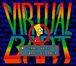 Virtual Bart (Japan) Title Screen